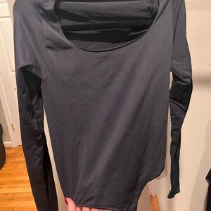 SKIMS Charcoal Long Sleeve Top